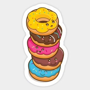 Cute Stack of Doughnuts Sticker